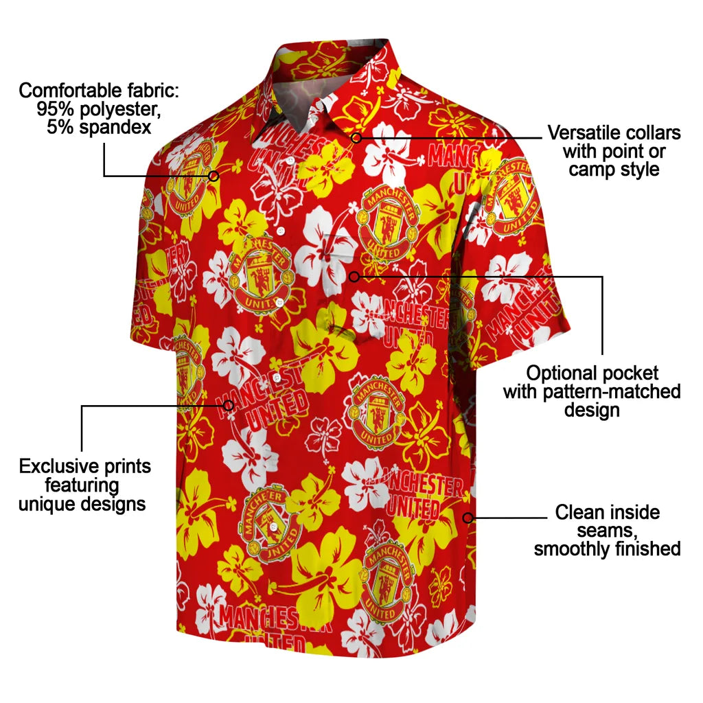 Manchester United Hibiscus Bloom Hawaiian Shirt – Moonbestprint