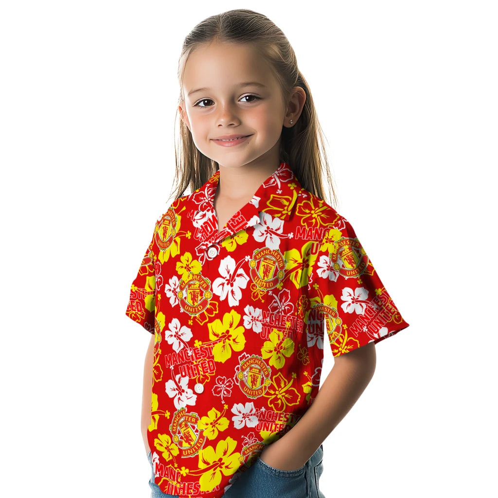 Manchester United Hibiscus Bloom Hawaiian Shirt – Moonbestprint
