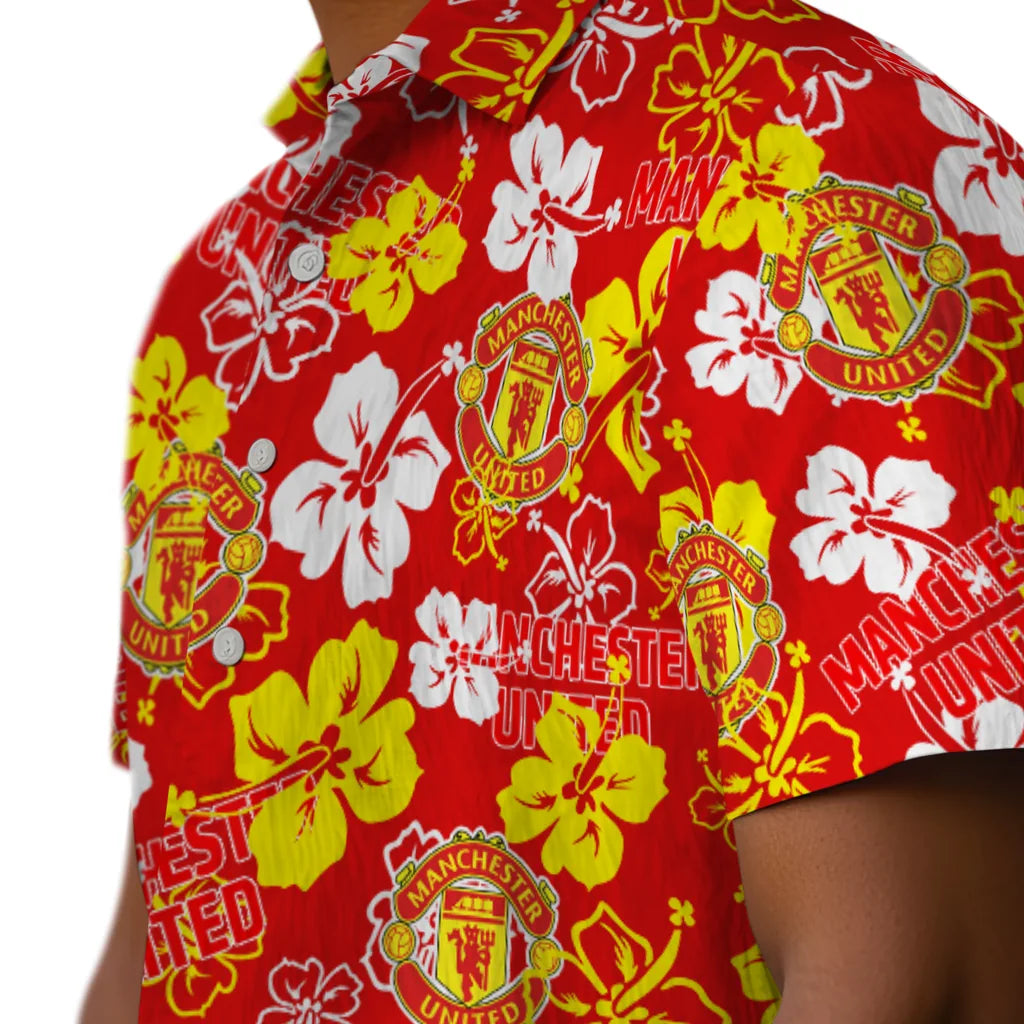 Manchester United Hibiscus Bloom Hawaiian Shirt – Moonbestprint
