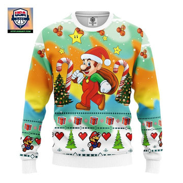 Mario Ugly Christmas Sweater Amazing Gift Idea Thanksgiving Gift ? Usalast