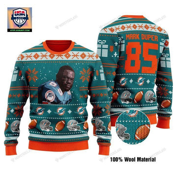 Mark Duper 85 Miami Dolphins Nfl Christmas Sweater ? Usalast