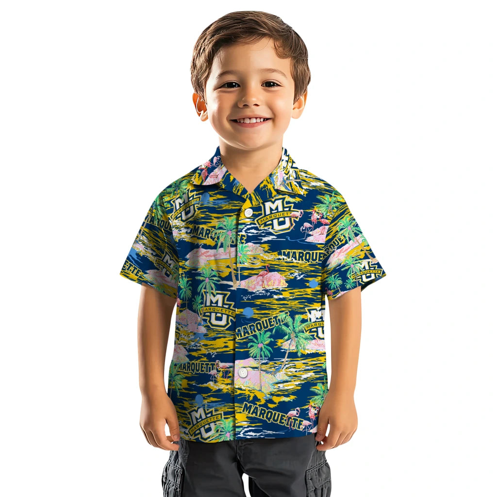 Marquette Golden Eagles Flamingo Retreat 2026 Hawaiian Shirt – Moonbestprint