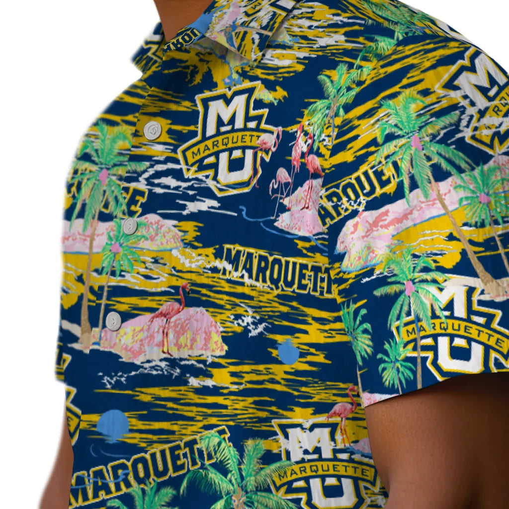 Marquette Golden Eagles Flamingo Retreat 2026 Hawaiian Shirt – Moonbestprint