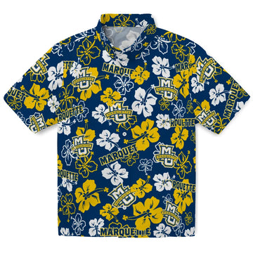 Marquette Golden Eagles Hibiscus Bloom Hawaiian Shirt – Moonbestprint
