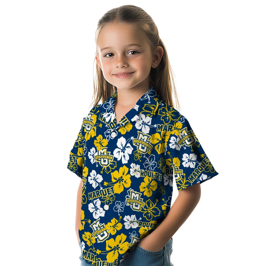 Marquette Golden Eagles Hibiscus Bloom Hawaiian Shirt – Moonbestprint