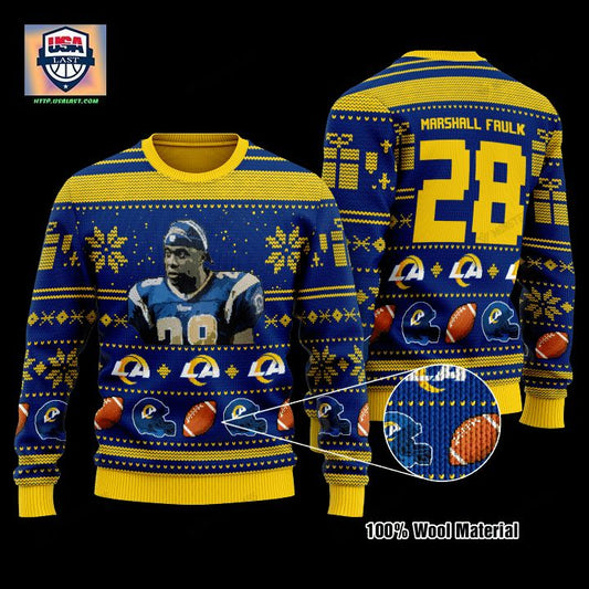 Marshall Faulk 28 Los Angeles Chargers Nfl Christmas Sweater ? Usalast