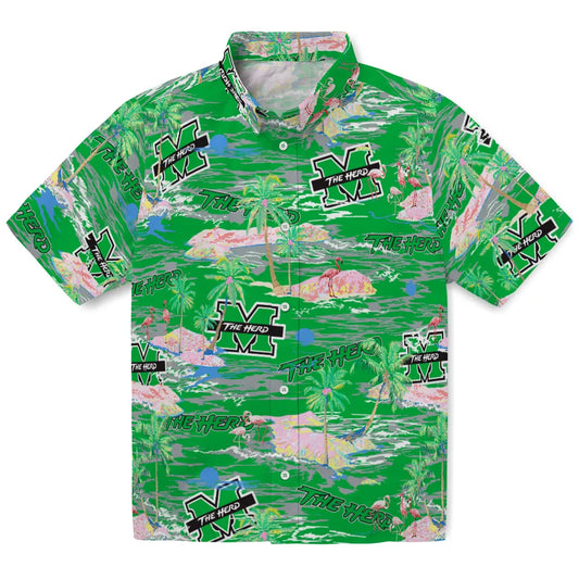 Marshall Thundering Herd Flamingo Retreat 2026 Hawaiian Shirt – Moonbestprint
