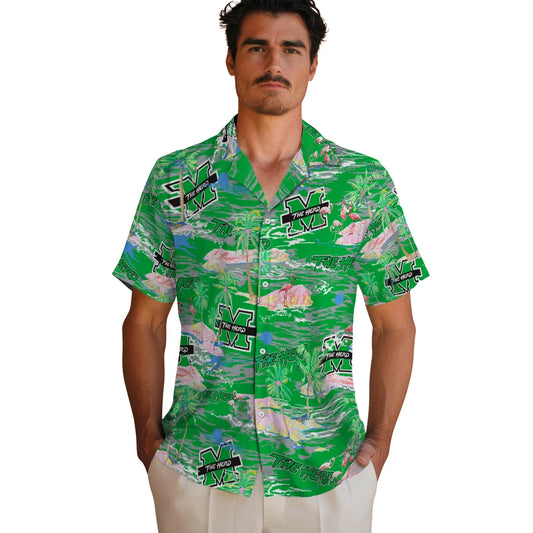 Marshall Thundering Herd Flamingo Retreat 2026 Hawaiian Shirt – Moonbestprint