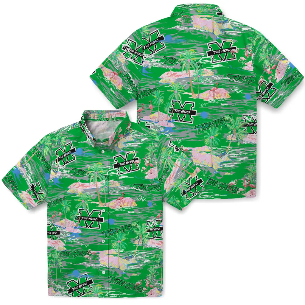Marshall Thundering Herd Flamingo Retreat 2026 Hawaiian Shirt – Moonbestprint