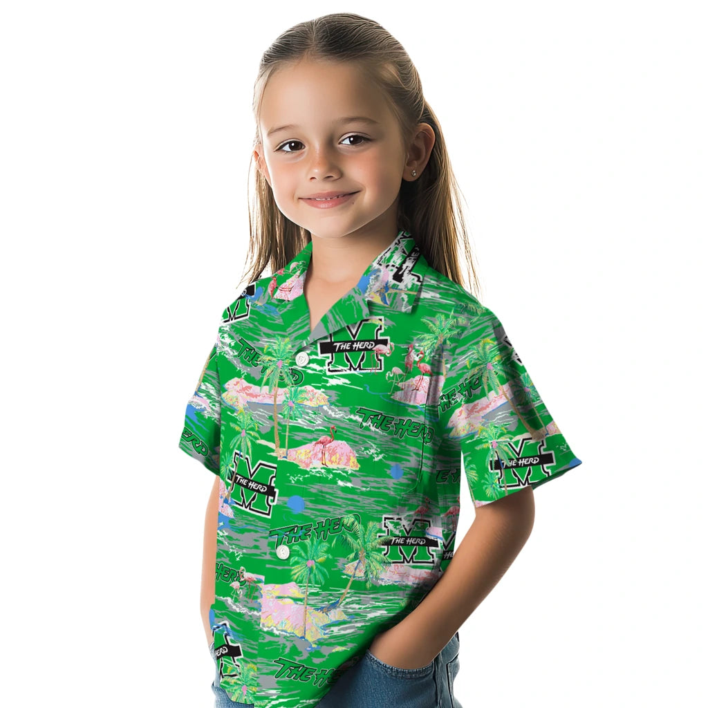 Marshall Thundering Herd Flamingo Retreat 2026 Hawaiian Shirt – Moonbestprint