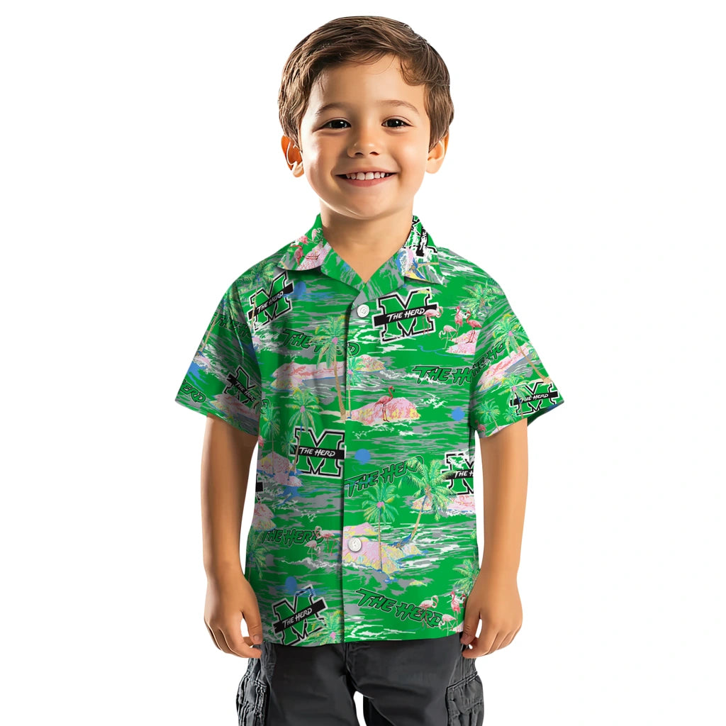Marshall Thundering Herd Flamingo Retreat 2026 Hawaiian Shirt – Moonbestprint