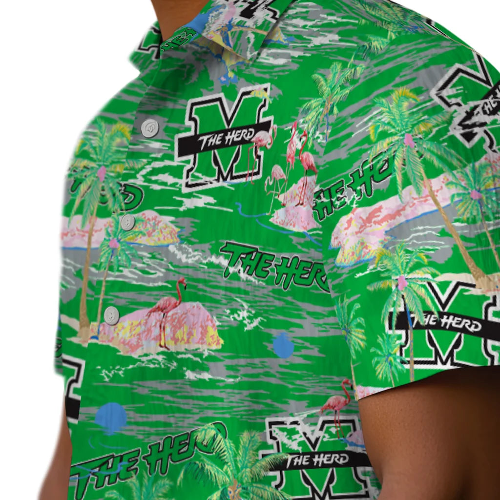Marshall Thundering Herd Flamingo Retreat 2026 Hawaiian Shirt – Moonbestprint