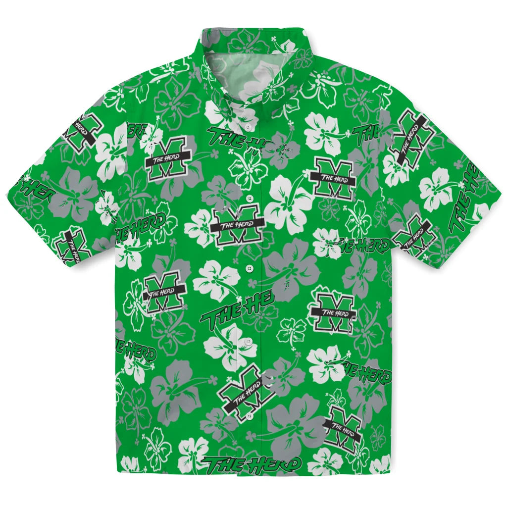 Marshall Thundering Herd Hibiscus Bloom Hawaiian Shirt – Moonbestprint