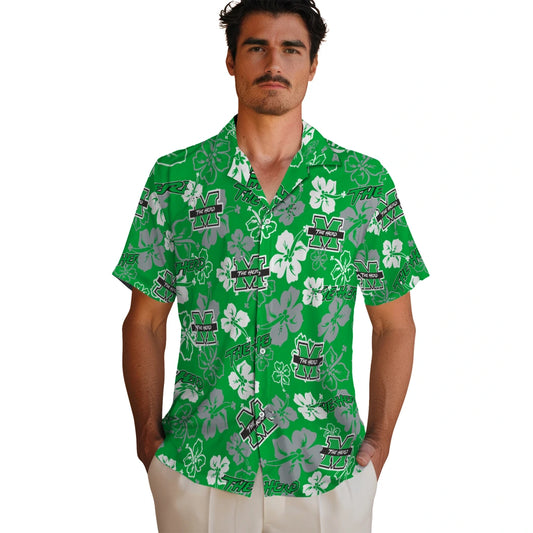 Marshall Thundering Herd Hibiscus Bloom Hawaiian Shirt – Moonbestprint