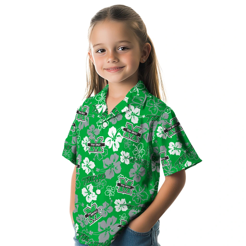 Marshall Thundering Herd Hibiscus Bloom Hawaiian Shirt – Moonbestprint