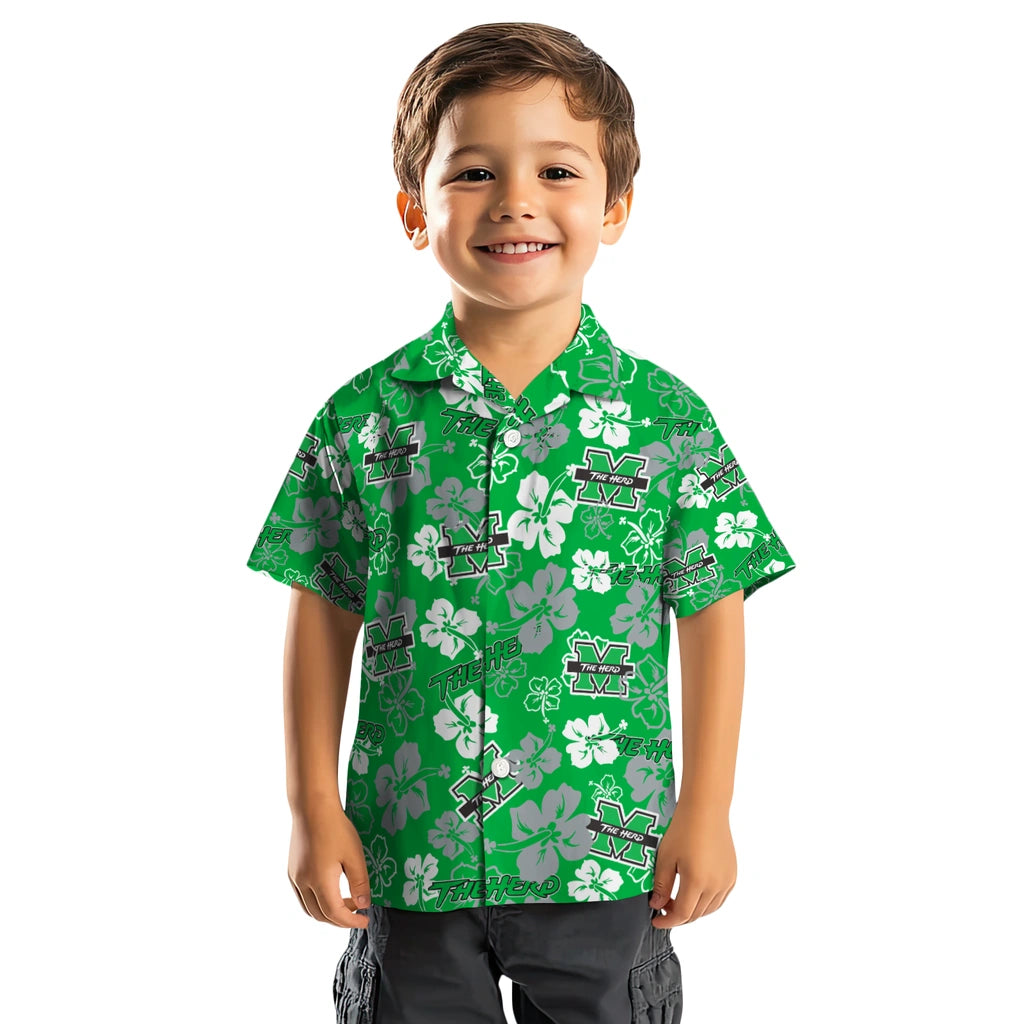 Marshall Thundering Herd Hibiscus Bloom Hawaiian Shirt – Moonbestprint