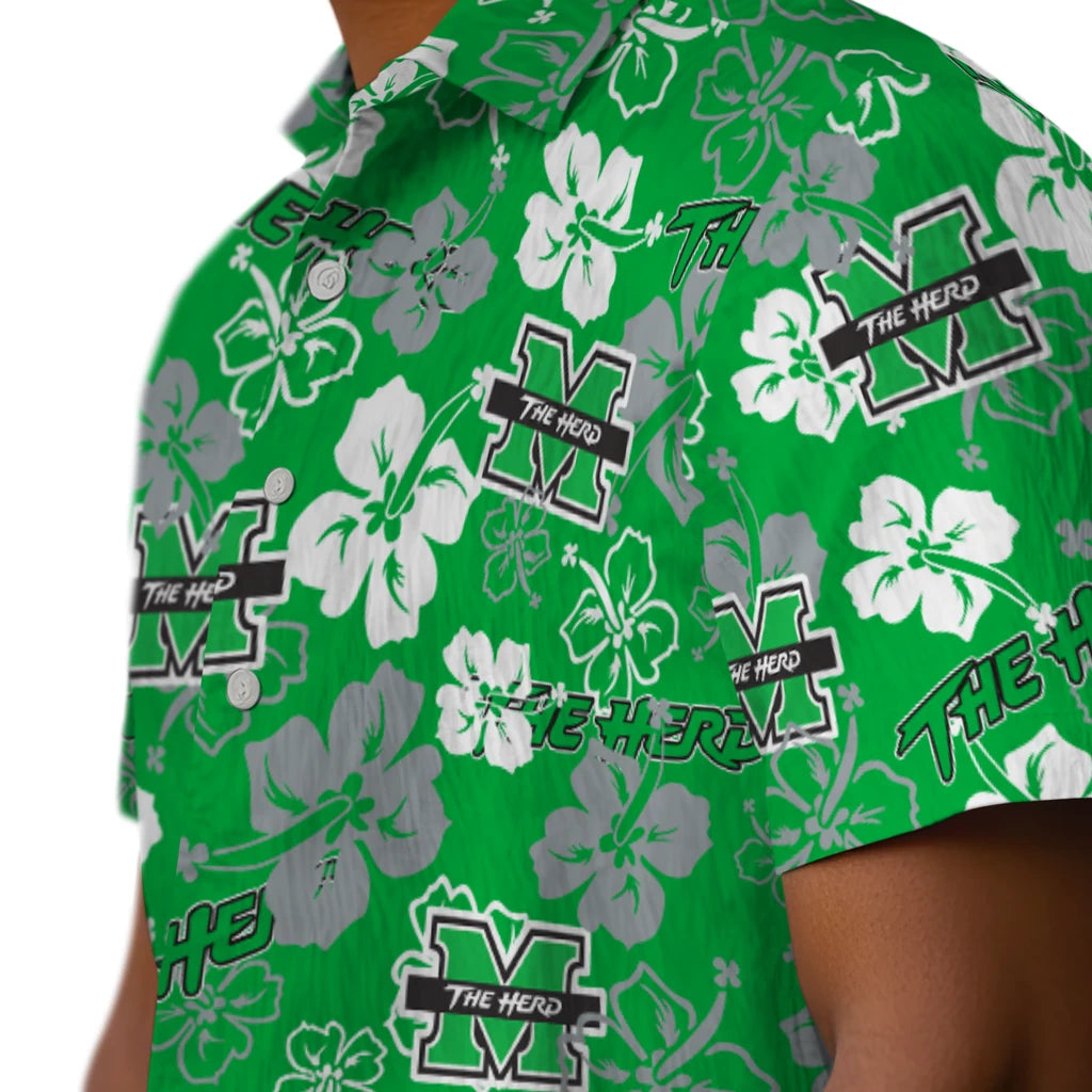 Marshall Thundering Herd Hibiscus Bloom Hawaiian Shirt – Moonbestprint