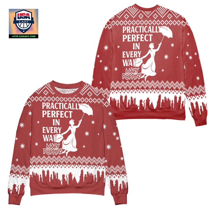 Mary Poppins Practically Perfect In Every Way Ugly Christmas Sweater ? Usalast
