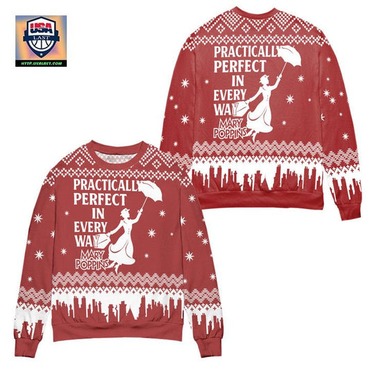 Mary Poppins Practically Perfect In Every Way Ugly Christmas Sweater ? Usalast