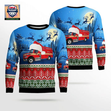 Maryland Montgomery County Fire and Rescue Service EMS Christmas Sweater 3D ? Usalast
