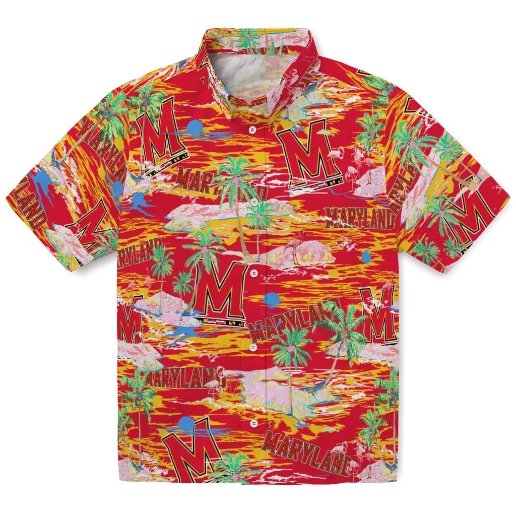 Maryland Terrapins Flamingo Retreat 2026 Hawaiian Shirt – Moonbestprint