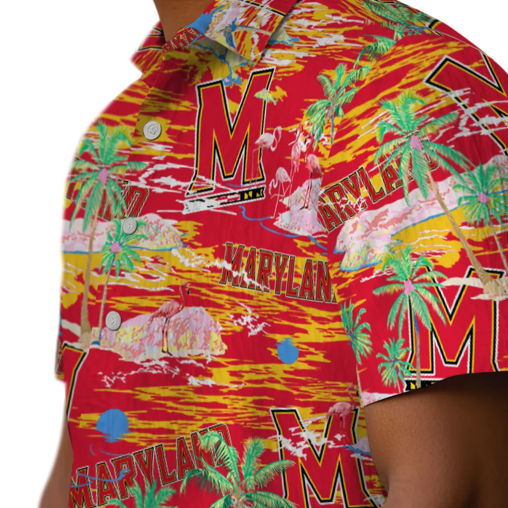 Maryland Terrapins Flamingo Retreat 2026 Hawaiian Shirt – Moonbestprint