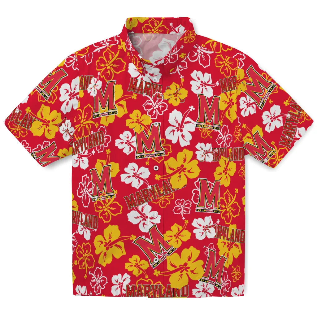 Maryland Terrapins Hibiscus Bloom Hawaiian Shirt – Moonbestprint