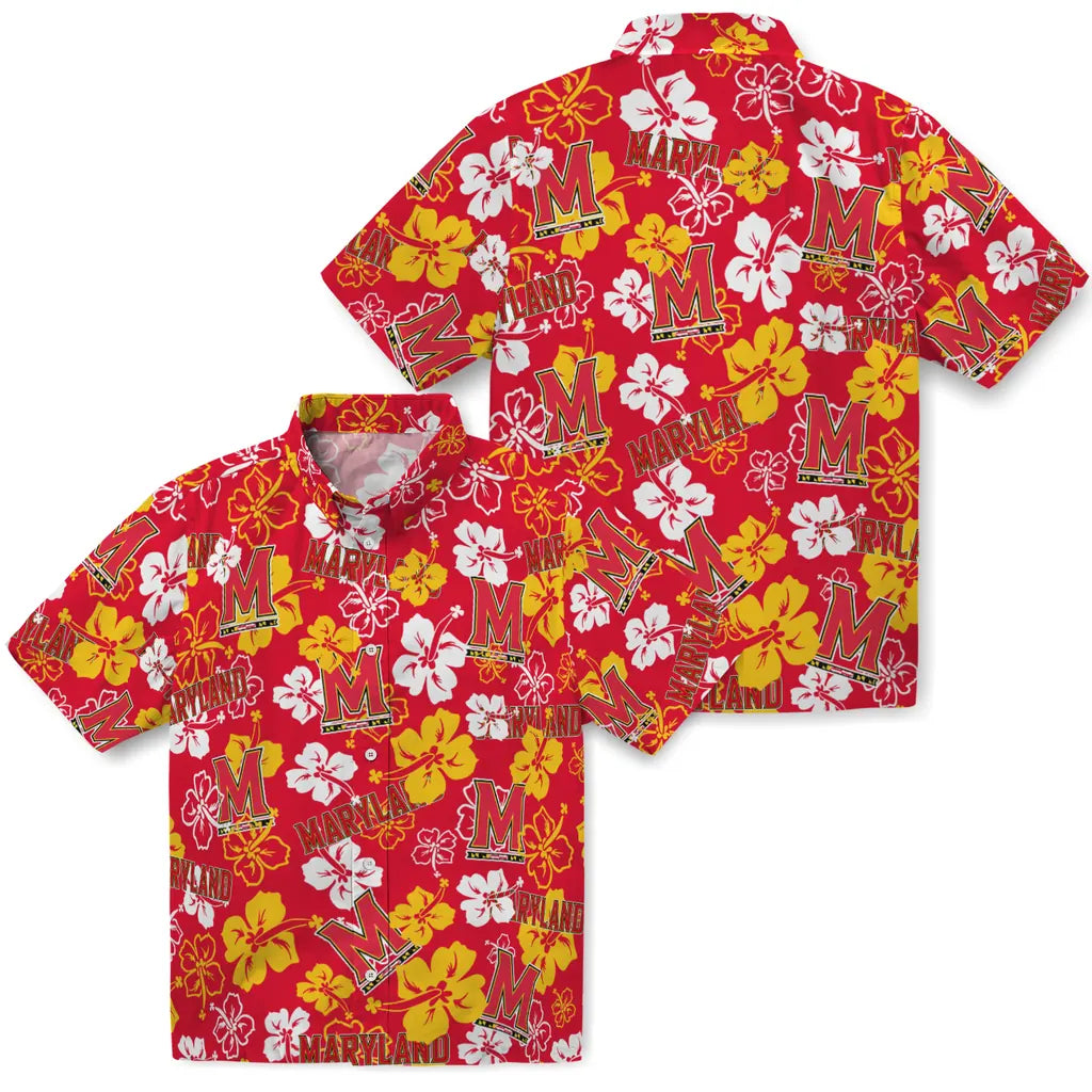 Maryland Terrapins Hibiscus Bloom Hawaiian Shirt – Moonbestprint