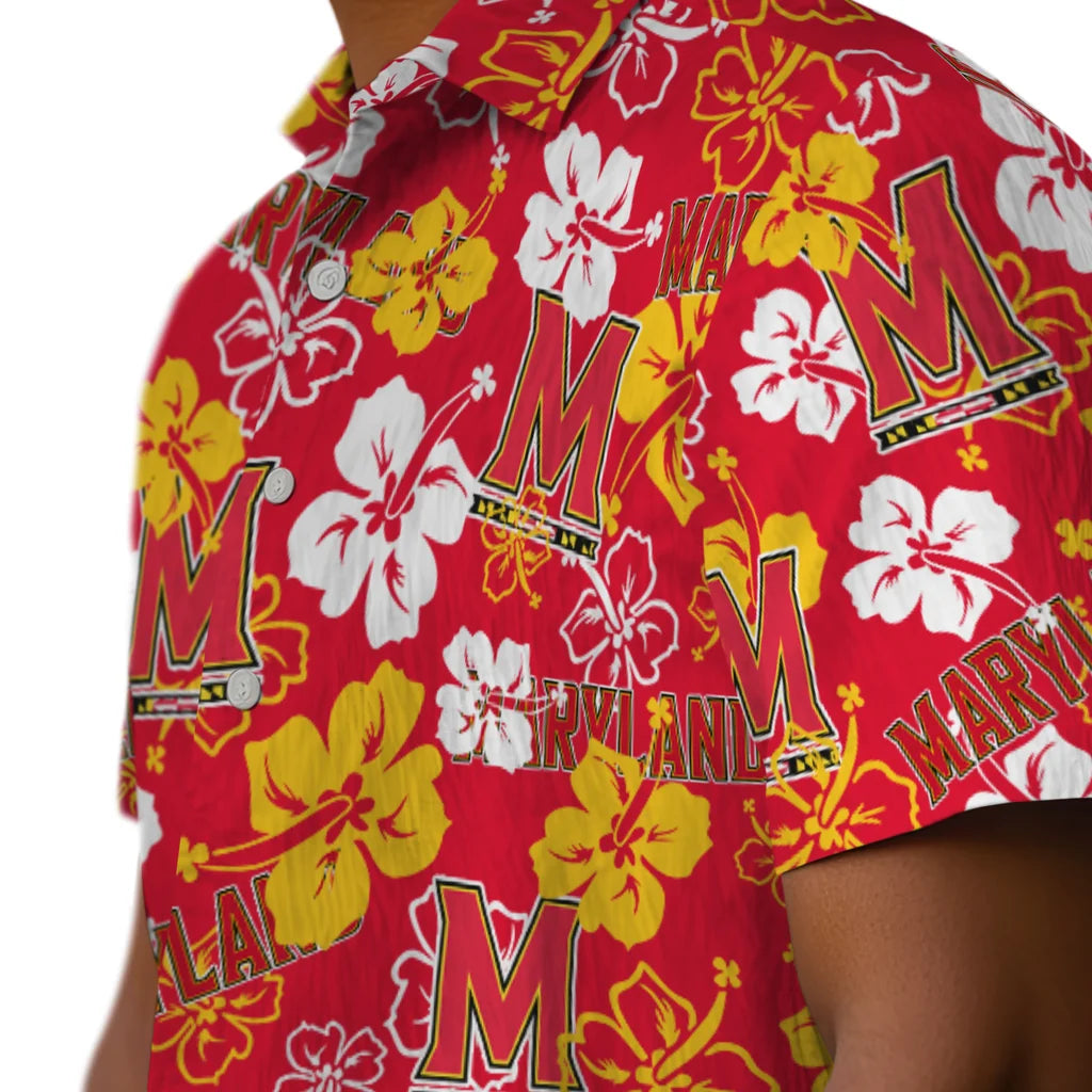 Maryland Terrapins Hibiscus Bloom Hawaiian Shirt – Moonbestprint