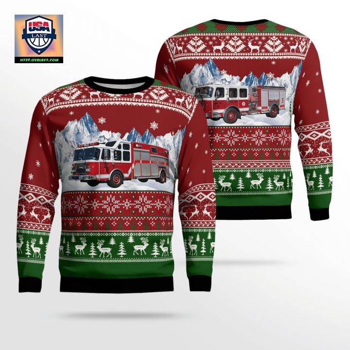 Massachusetts Worcester Fire Department Christmas Sweater 3D ? Usalast