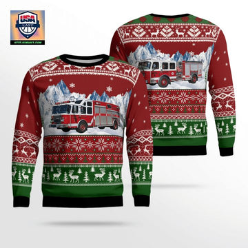 Massachusetts Worcester Fire Department Christmas Sweater 3D ? Usalast