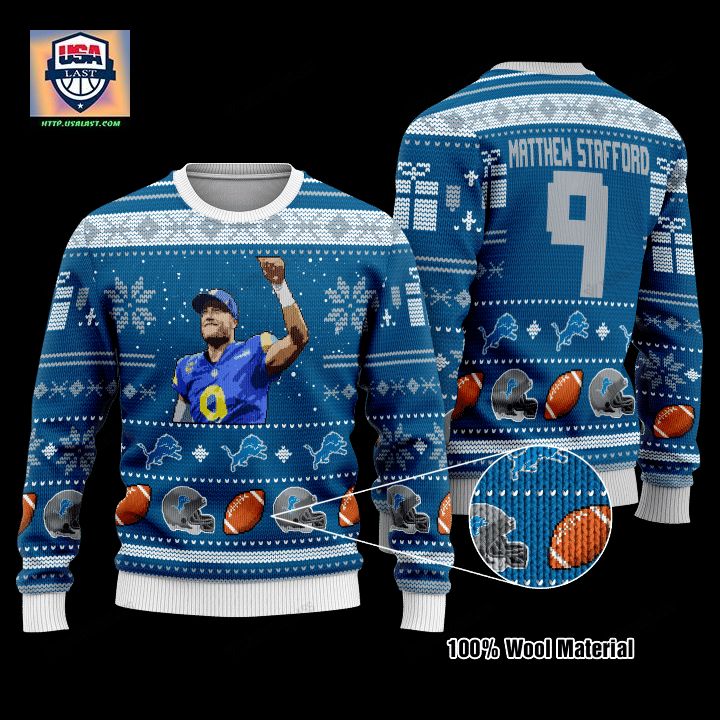 Matthew Stafford 9 Detroit Lions Nfl Christmas Sweater ? Usalast