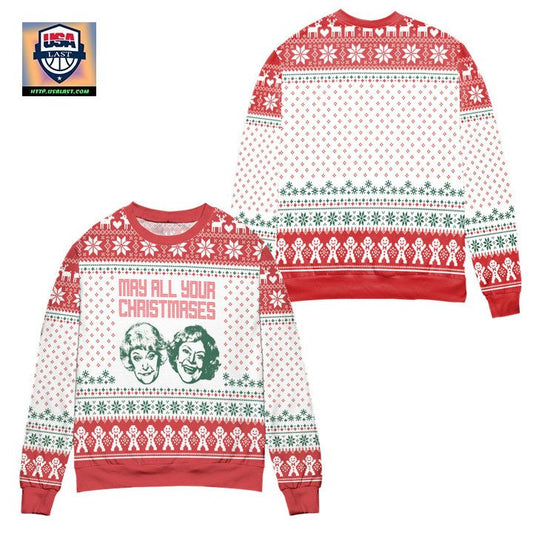May All Your Christmases Bea White Ugly Christmas Sweater ? Usalast