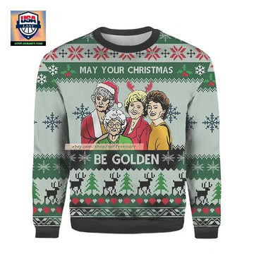 May Your Christmas Be Golden Ugly 3D Sweater ? Usalast
