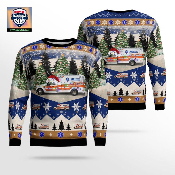 McCabe Ambulance Bayonne New Jersey Christmas AOP Sweater ? Usalast