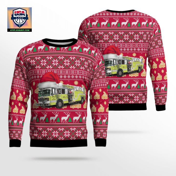 McDonald Pennsylvania McDonald Volunteer Fire Department Truck 12 Christmas Sweater 3D ? Usalast