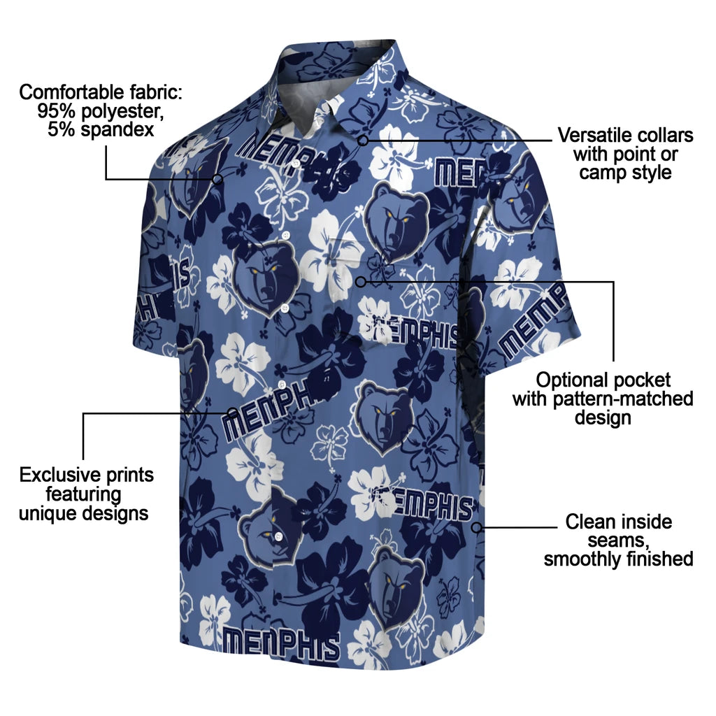 Memphis Grizzlies Hibiscus Bloom Hawaiian Shirt – Moonbestprint