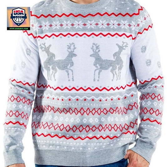 Mens Grey Humping Reindeer Unisex 3D Ugly Christmas Sweater ? Usalast