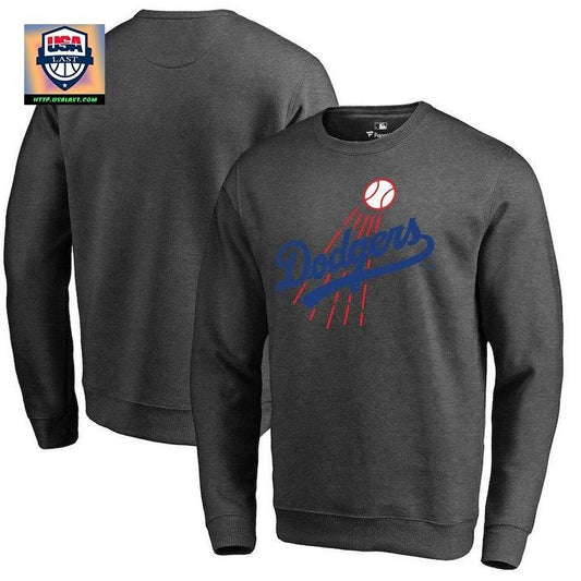 Mens Los Angeles Dodgers Fanatics Branded Heathered Gray Cooperstown Collection Huntington 55 Cotton 45 Polyester Material Rib-Knit Collar Must Have Items For Your Collection Pullover Sweater ? Usalast