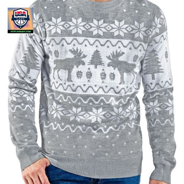 Mens Merry Moose Unisex 3D Ugly Christmas Sweater ? Usalast