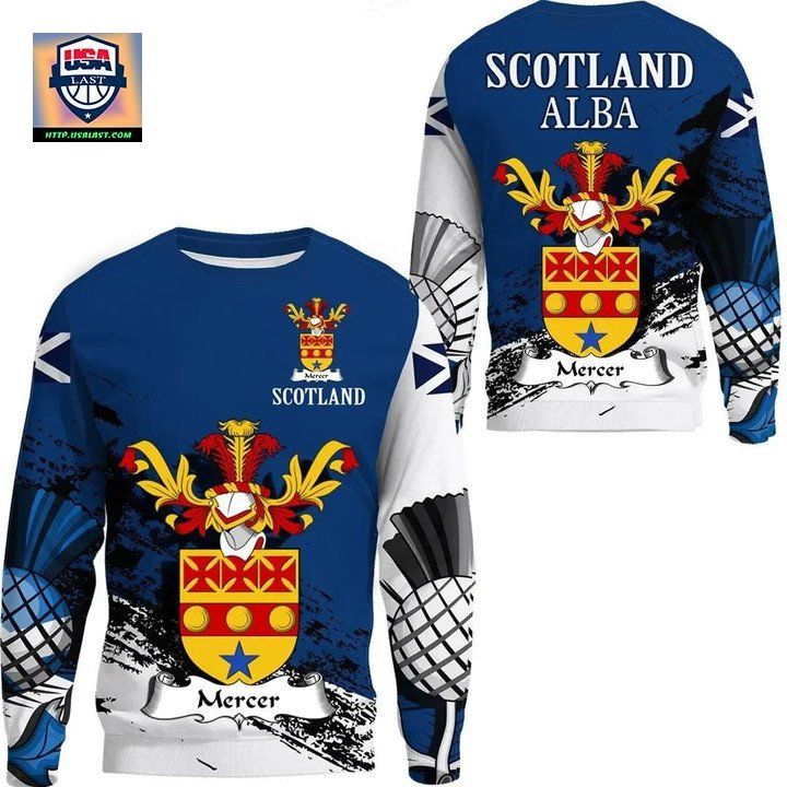Mercer Scottish Family Crest Scotland Special Sweater A7 ? Usalast