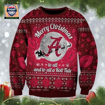 Merry Christmas To All And To All A Roll Tide Alabama Crimson Tide Ugly Christmas 3D Printed Sweater 3D 3D Graphic Printed Tshirt Hoodie Up To 5Xl 3D Hoodie Sweater Tshirt ? Usalast