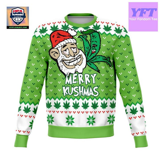 Merry Kushmas Meme 2022 Design 3d Ugly Christmas Sweater ? Usalast
