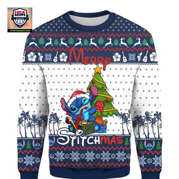 Merry Stitchmas Ugly Christmas 3D Sweater ? Usalast