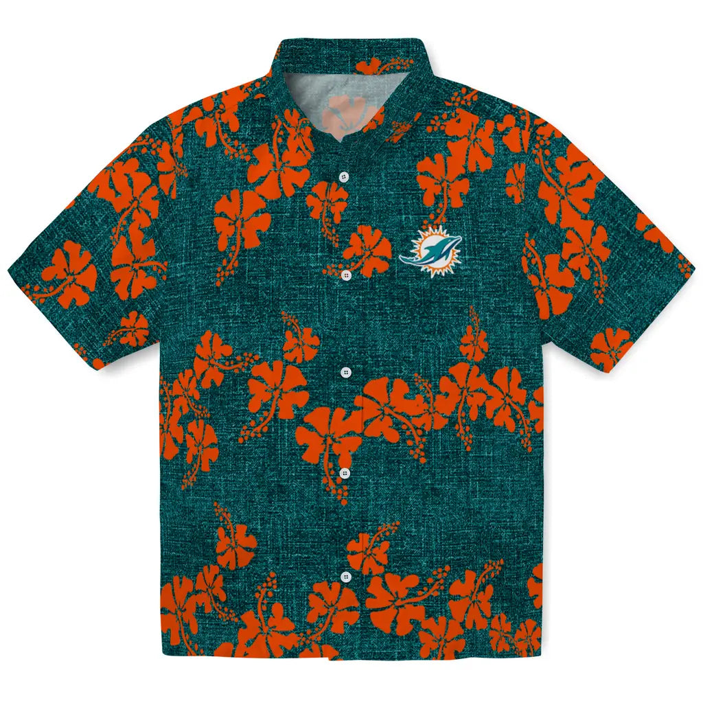 Miami Dolphins Hawaiian Shirt - 50th State Flower | Moonbestprint