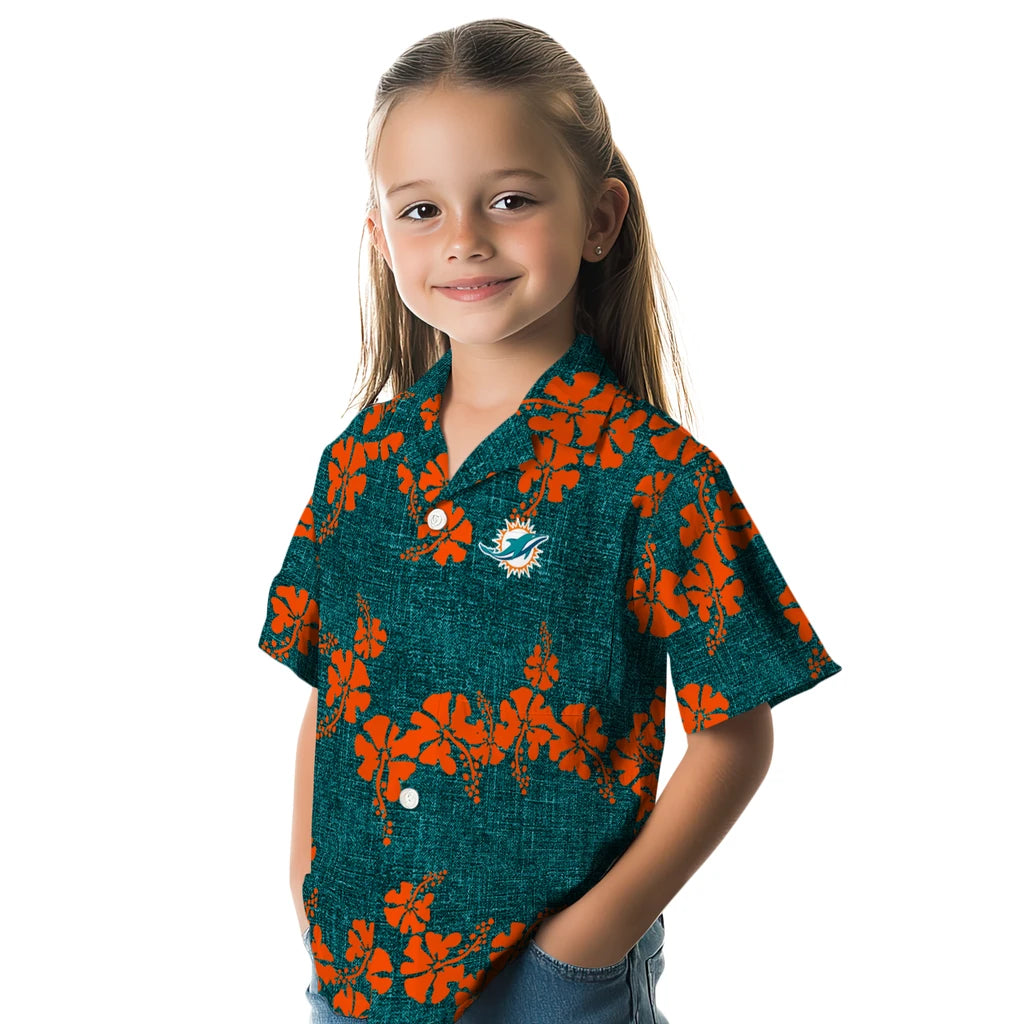 Miami Dolphins Hawaiian Shirt - 50th State Flower | Moonbestprint