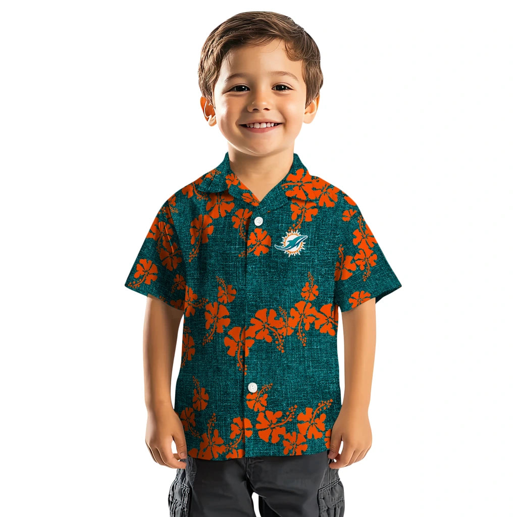 Miami Dolphins Hawaiian Shirt - 50th State Flower | Moonbestprint