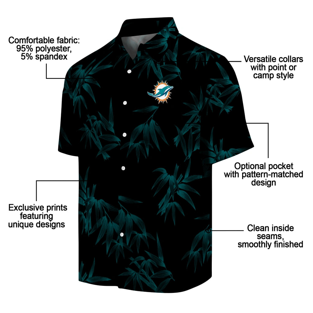 Miami Dolphins Hawaiian Shirt - Bamboo Branches | Moonbestprint