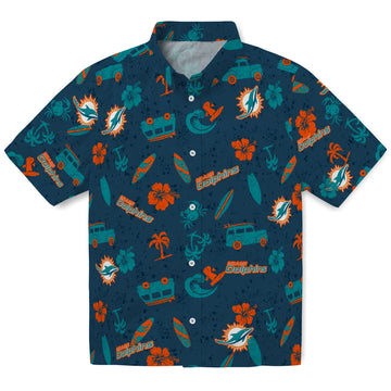 Miami Dolphins Hawaiian Shirt - Beach Vibe | Moonbestprint