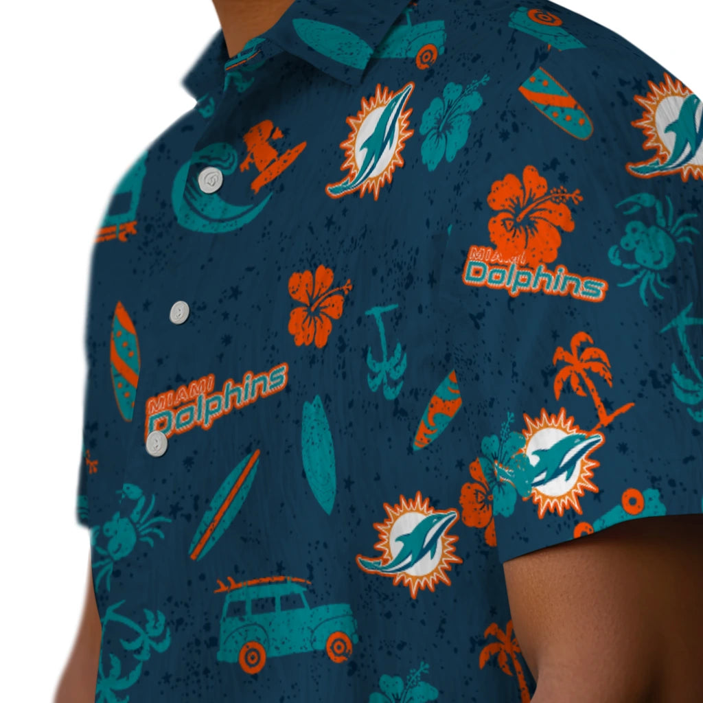 Miami Dolphins Hawaiian Shirt - Beach Vibe | Moonbestprint